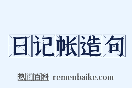 日记帐造句是什么意思的图片